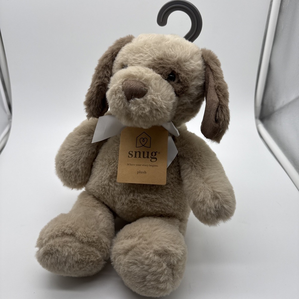 Snug Tan Brown PUPPY Dog Spot Patch 12" Plush Super Soft Cuddle Plush NWT